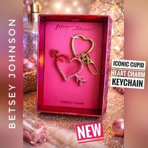 Betsey Johnson Keychain - Cupid Arrow Bag Charm – New with Box